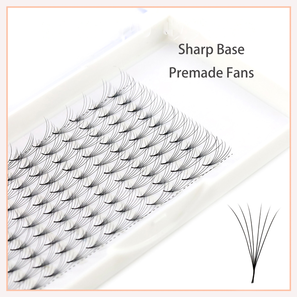 Sharp ba<x>se Premade Fans Eyelash Extension